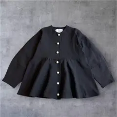 美品✨ Sono ビックパール フレア カーディガン ミラノリブ ブラックのサムネイル