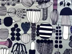 新品　marimekko プータルフリンパルハート　生地　限定カラー　グレー