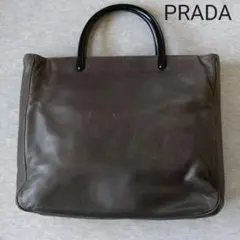 56 美品 PRADA ハンドバッグ トートバッグ 肩掛け 南京錠鍵付き x6