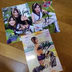 プロレス 紫雷美央、紫雷イオ(イヨ・スカイ) 直筆サイン入りポートレート