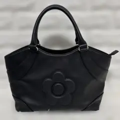 【美品】マリークワント　アップサイドタックデイジー トート　ブラック