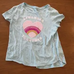 GAP 半袖Tシャツ スパンコール ハート ライトブルーのサムネイル