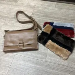 DIANA ショルダーバッグ 着せ替えファー付き