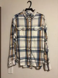 フランネル チェック柄 長袖シャツ