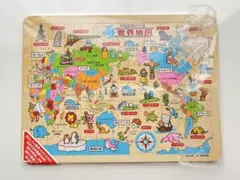 世界地図 木製パズル 幼児向け