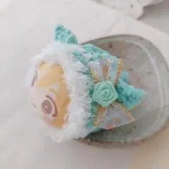おまんじゅう着ぐるみ【515】ミントグリーンゴールドスノーリボン