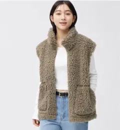 【GU】カーリーフリースジップベスト