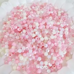 SALE◎多角3.5mmビーズ ピンクミックス