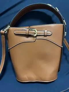 ZARA 美品！　ブラウン バケット型 ショルダーバッグ
