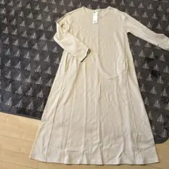 リブAラインワンピース　長袖