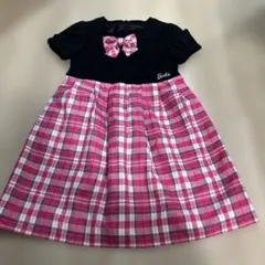 Barbie 半袖ワンピース チェック柄130サイズ