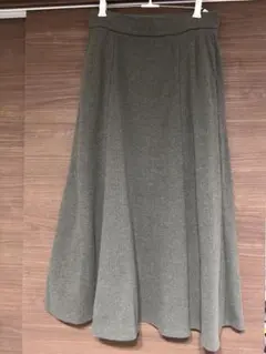 フレアロングスカート XL オリーブ GU