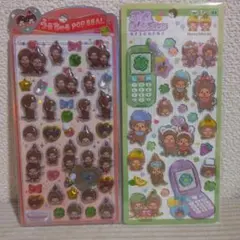 もんちっちうるちゅるポップシール/平成はっぴーフォン セット