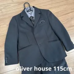 キッズフォーマルスーツ 115cm 黒 ストライプ