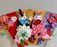 №248　可愛いくて、豪華なお雛様　スタンド付き、壁掛け　つまみ細工