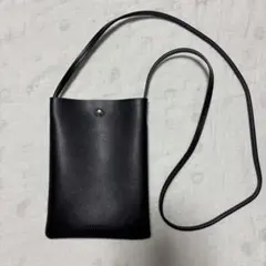 スマホショルダーバッグ ブラック 合成皮革