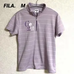 FILA ラベンダー ジップアップ Tシャツ M