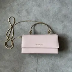 CHARLES & KEITH スカルプチュアハンドル ロングウォレット