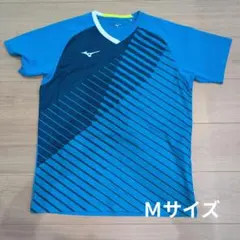 Mizuno Mサイズ ストライプ Vネックシャツ