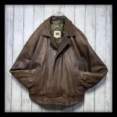 【VINTAGE☆レザージャケット】ラムレザー☆短丈☆ユーロヴィンテージ　L相当