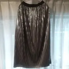 シルバー プリーツスカート