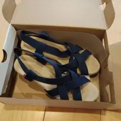 ネイビー クロスストラップ サンダル