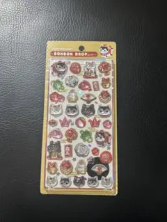 ボンボンドロップシール 和柄 猫 正規品