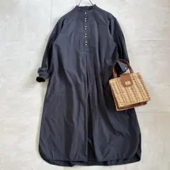 美品 ユニオンランチ フレンチリネンロングワンピース オーバーサイズ