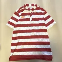 NIKE GOLF Dri-FIT ポロシャツ XL 赤白ストライプ1094番