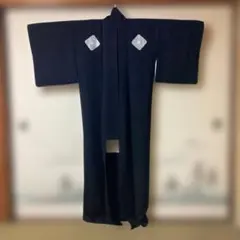 未使用 夏物 絽 五つ紋 喪服 黒紋付 比翼 神光古代泥黒染 堅牢染 160cm 