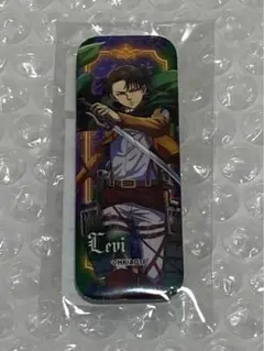 進撃の巨人　ロング缶バッジ　リヴァイ　be
