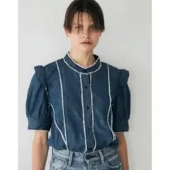 moussy デニムブラウス