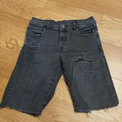 ザラキッズ　ブラックデニムハーフパンツ