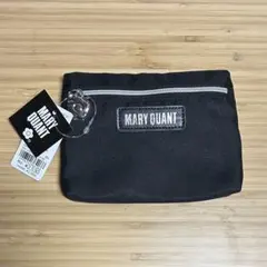 マリークワント　 ティシュポーチ　デイジー　（ファスナー、チャーム付き）ブラック