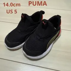 14cm PUMA ブラック/オレンジ　イーズイン