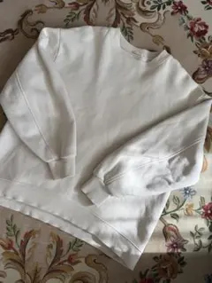 裏起毛トレーナー　ホワイト　GU