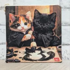 ❤フラットポーチ❤小物ポーチ❤子猫