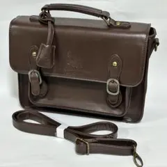 期間限定　【axes femme】型押し入りサッチェルバッグ　ブラウン　3WAY