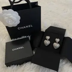 【正規品】CHANEL シャネル　ハート　ピアス　パール