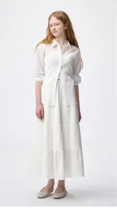 GU ティアードマキシスカート