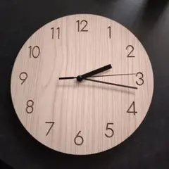 ジャンク品木製円形掛時計