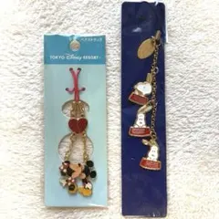 東京ディズニーリゾート ミッキーミニーペアストラップ＆USＪスヌーピーストラップ