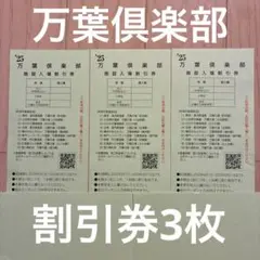 万葉倶楽部 万葉の湯 施設入場割引券 クーポン 3枚