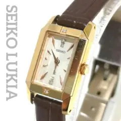 良品 稼働 SEIKO ルキア ホワイトシェル ゴールド ダイヤ 新品ベルトのサムネイル