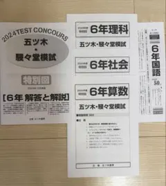 五ツ木・駸々堂模試テスト 2023年 第4回 小6 - メルカリ