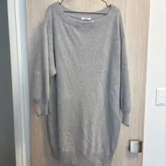 snidel グレー ニットワンピース　膝上丈