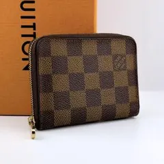 美品】ルイヴィトン ダミエ エベヌ ジッピーコインパース 小銭入れ 茶