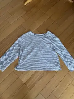 ボーダー長袖Tシャツ　シアーロンT