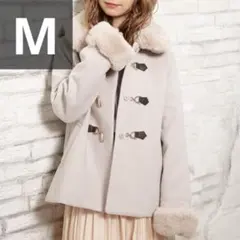 INGNI イング ビット付き ファー襟 ショートコート ベージュ M