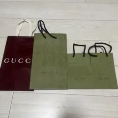 GUCCI ショッピングバッグ 緑と赤セット4個セット